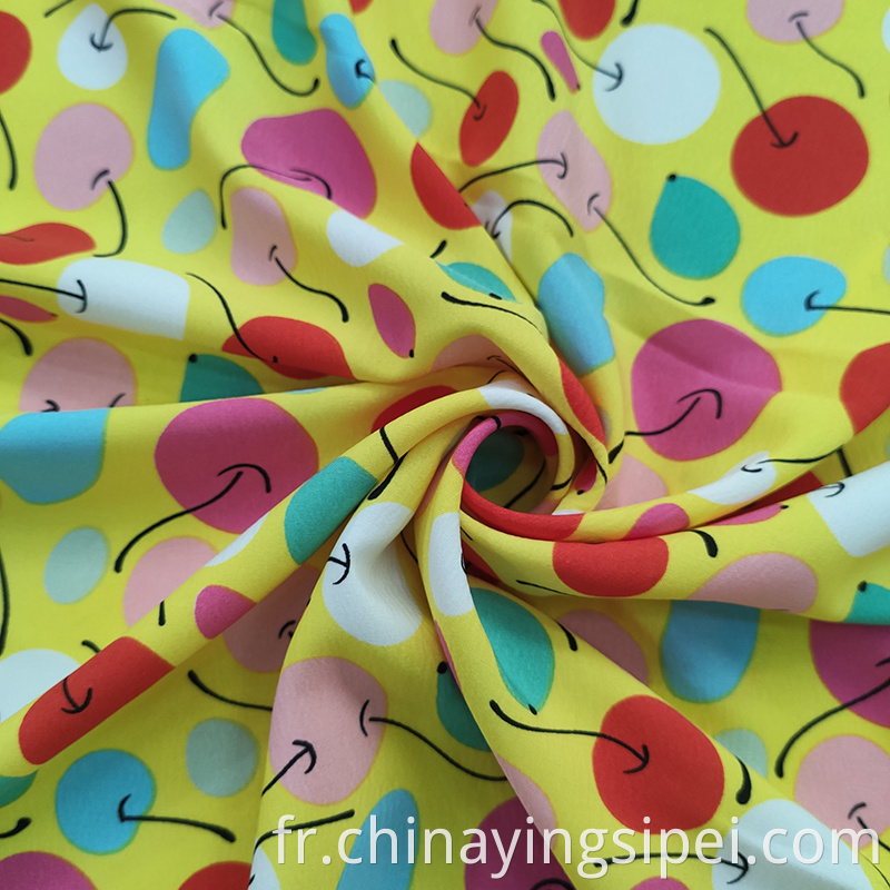 Custom 4 ways stretch poly tissu imprime à fleurs tissu en mousseline de mousseline pour robe